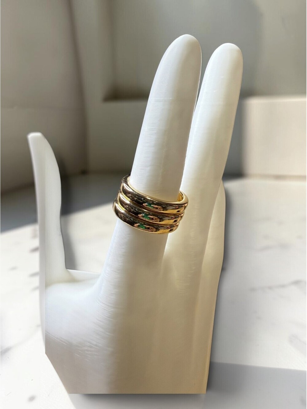 Jasmine Lane Jewelry Co Triple Stack Ring Set Size 7 Gold Tone 3 Bands